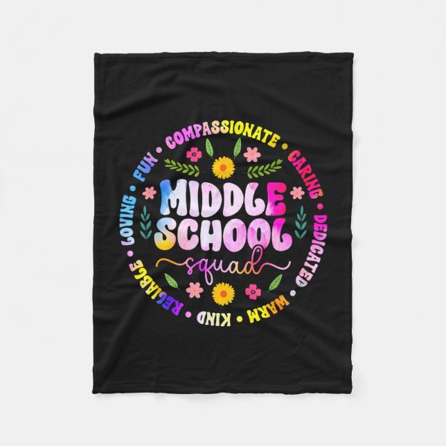 Middle school squad middle school teacher team  fleece blanket (Front)