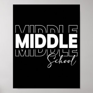 Middle school squad teacher student crew graduate poster