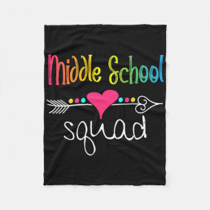 Middle School Squad Teacher Student Team Ck To Sch Fleece Blanket
