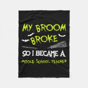 Middle School Teacher Halloween Costume Shirt Fleece Blanket
