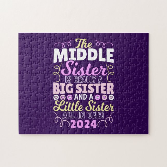 Middle Sister 2024 - a Big and Little Sister Jigsaw Puzzle (Horizontal)