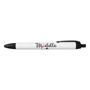 Middle Sister, Cute Stars Black Ink Pen