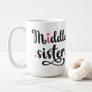 Middle Sister, Cute Stars Coffee Mug