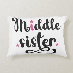 Middle Sister, Cute Stars Decorative Cushion
