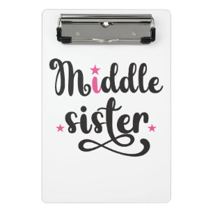 Middle Sister, Cute Stars Mini Clipboard