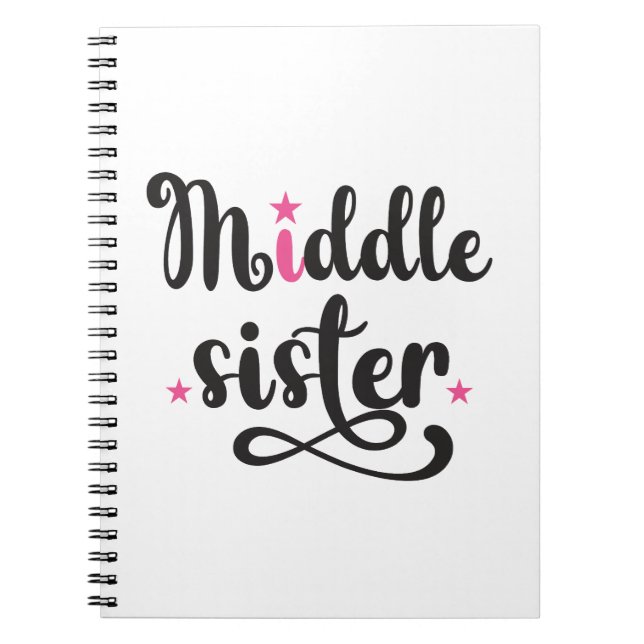 Middle Sister, Cute Stars Notebook (Front)
