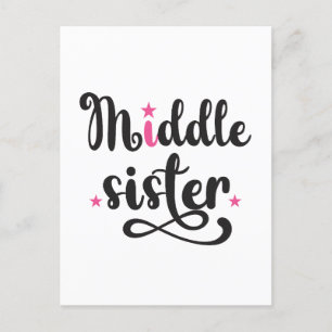 Middle Sister, Cute Stars Postcard