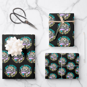 Middle Sister is a Big and Little Sister Wrapping Paper Sheet