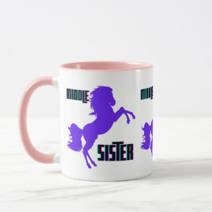 Middle Sister Purple Pony Rearing Mug