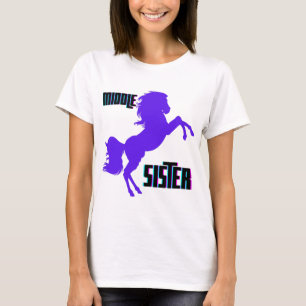 Middle Sister Purple Pony Rearing T-Shirt