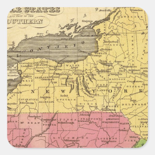 Middle States 3 Square Sticker (Front)
