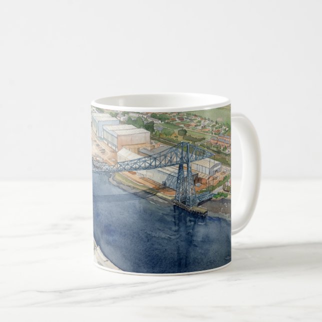 Middlesborough Transporter Bridge Coffee Mug (Front Right)