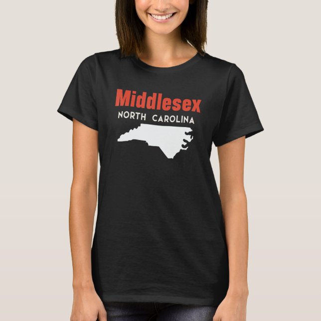 Middlesex and Cove Creek North Carolina USA State  T-Shirt (Front)