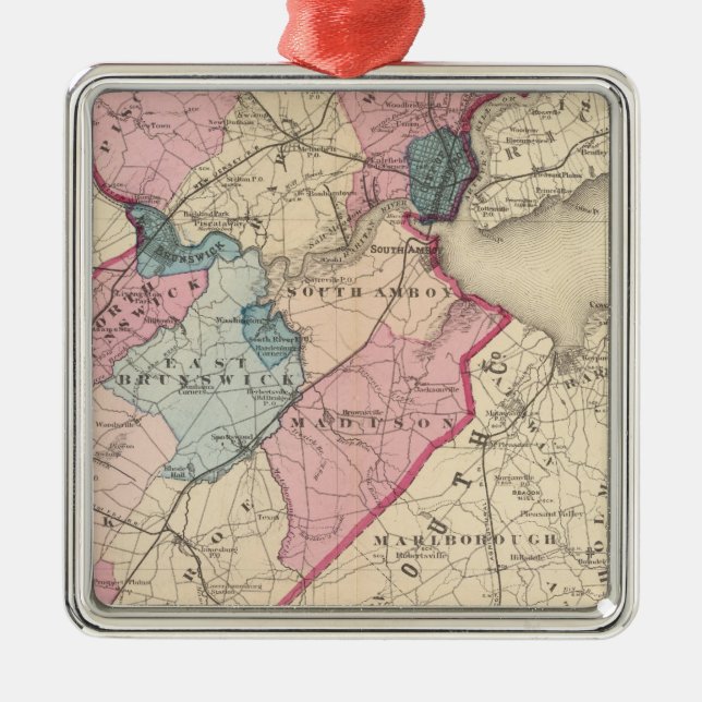 Middlesex County, NJ Metal Ornament (Front)
