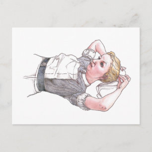 Middlesex Hospital Nurse Dressing For Duty Postcard