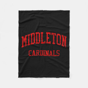 Middleton high school hs middleton wi vintage fleece blanket