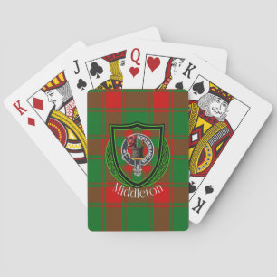 Middleton Scottish Clan Tartan & Crest Playing Cards
