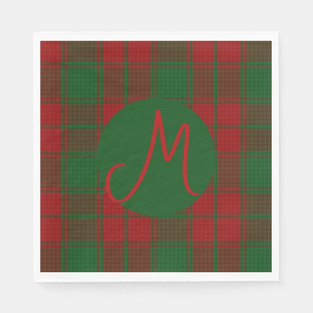 Middleton Tartan Monogrammed Napkin (Front)