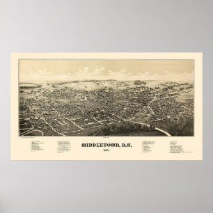 Middletown, NY Panoramic Map - 1887 Poster