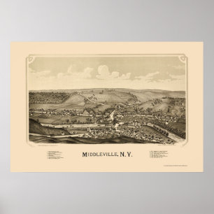 Middleville, NY Panoramic Map - 1890 Poster