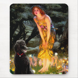MidEve-Standard Black Poodle (T) Mouse Pad