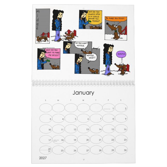Midge 2015 'Sunday Comics' Calendar (Jan 2027)