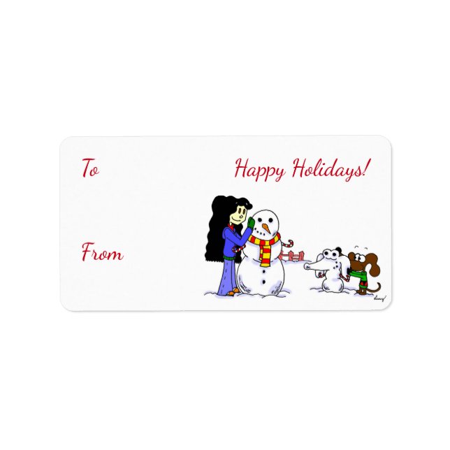 Midge "Happy Holidays" Gift Labels (Front)