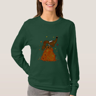 Midge in a Pile of Leaves Shirts