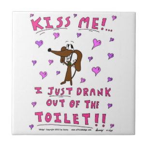 Midge "KISS ME" Funny Tile