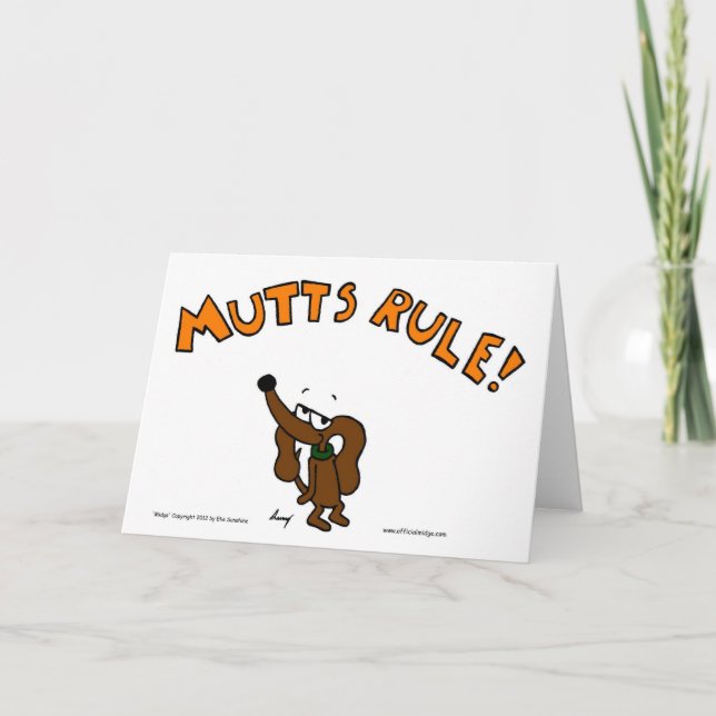 Midge MUTTS RULE Greeting Card (Front)