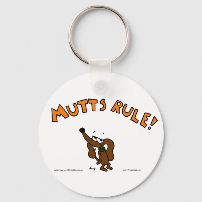 Midge MUTTS RULE Keychain (Front)