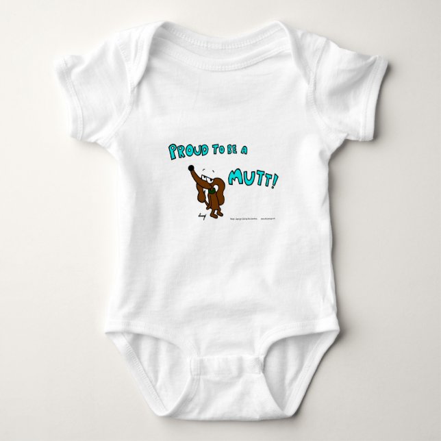 Midge PROUD TO BE A MUTT Infant Creeper (Front)