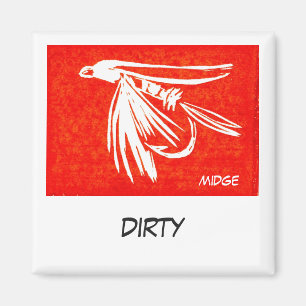 "Midge Red" Dirty Dish Washer Status Magnet