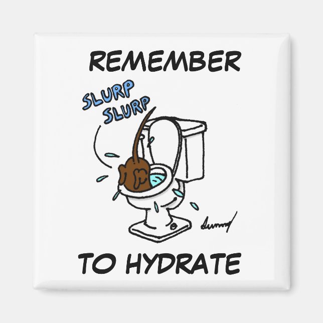 Midge "Remember to Hydrate" Magnet (Front)