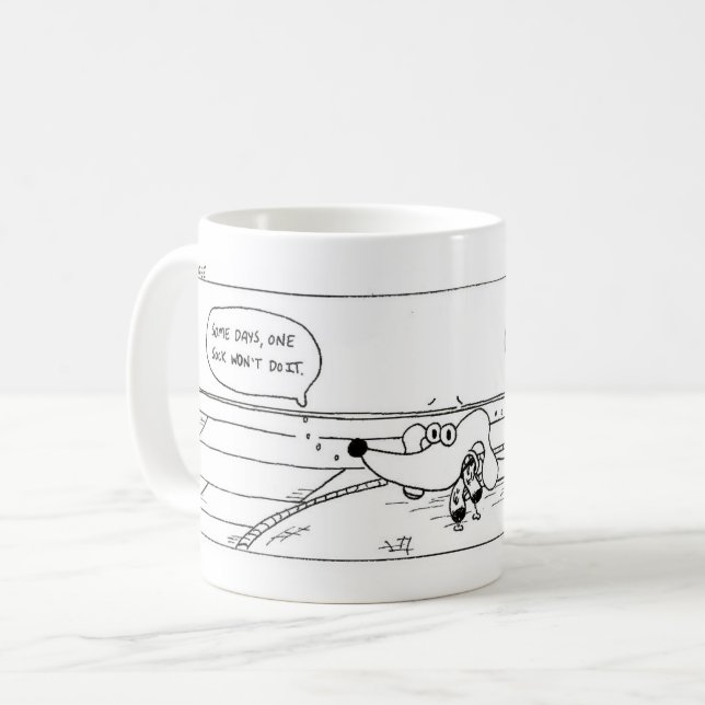 Midge "Some Days One Sock Won't Do It" Comic Mug (Front Left)