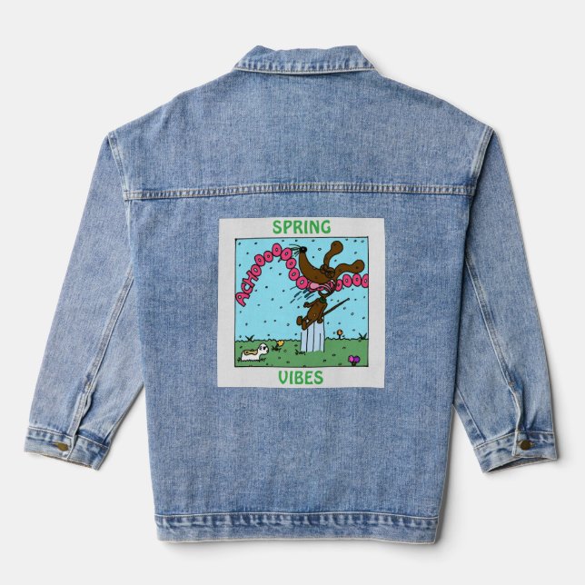 Midge "SPRING VIBES" Denim Jacket (Back)