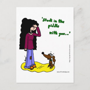 Midge "Stuck In The Piddle With You" Postcard