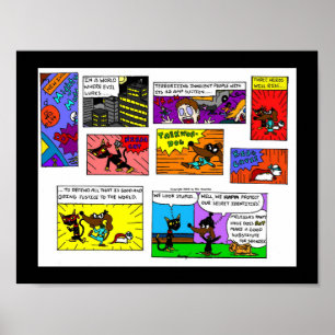 Midge "Superhero Trio" Comic Poster