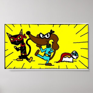 Midge Superhero Trio Poster Print