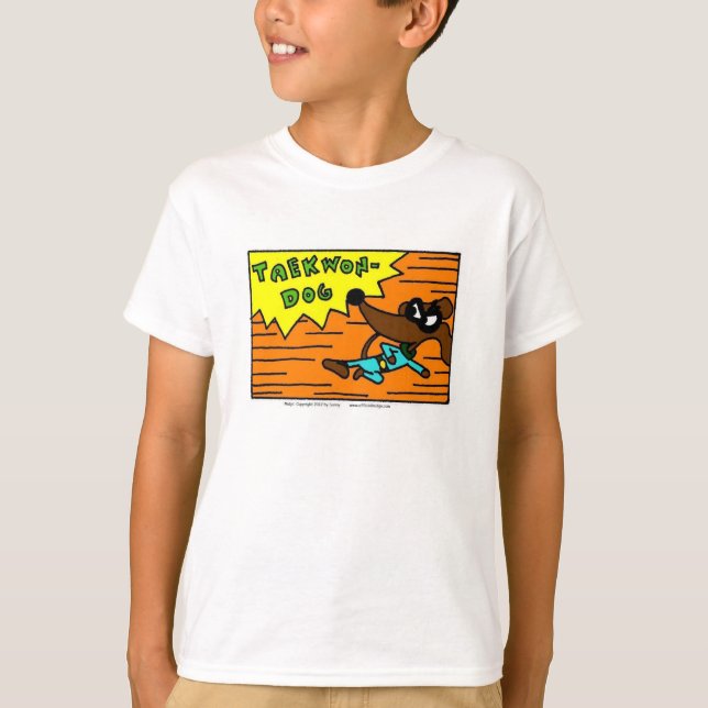 Midge "TAEKWON-DOG" Kids Basic T-Shirt (Front)