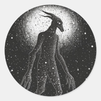 Midjourney Monsters Cryptid Series Classic Round Sticker