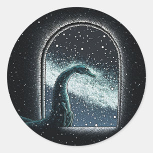 MIDJOURNEY MONSTERS CRYPTID SERIES CLASSIC ROUND STICKER