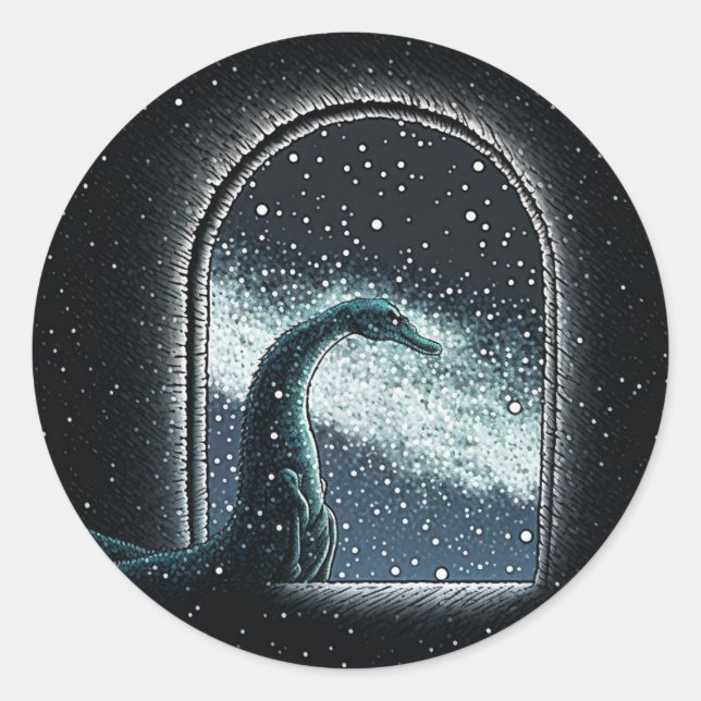 MIDJOURNEY MONSTERS CRYPTID SERIES CLASSIC ROUND STICKER (Front)