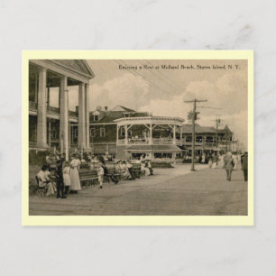 Midland Beach, Staten Island, New York Vintage Postcard