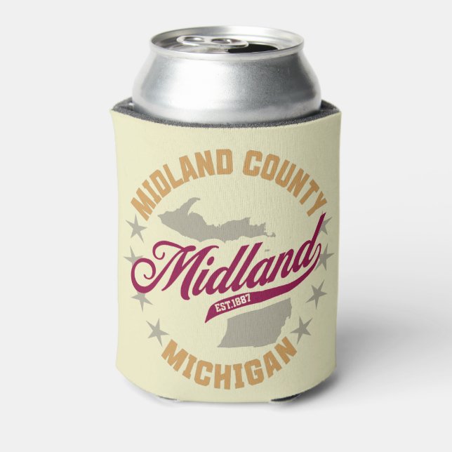 Midland,Michigan Can Cooler (Can Back)
