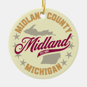 Midland,Michigan Ceramic Ornament
