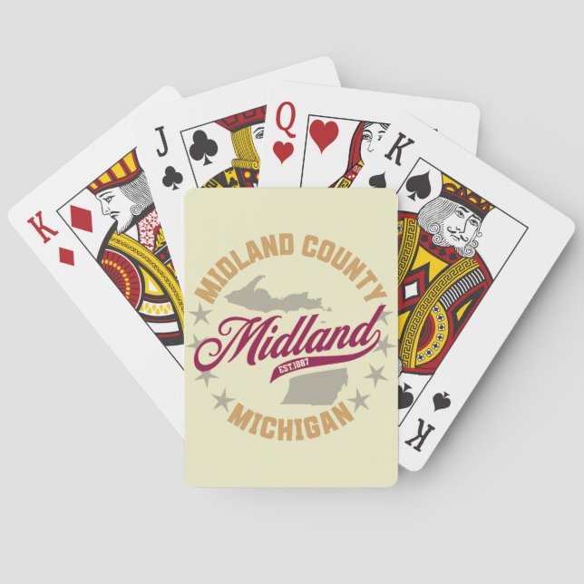 Midland,Michigan Playing Cards (Back)