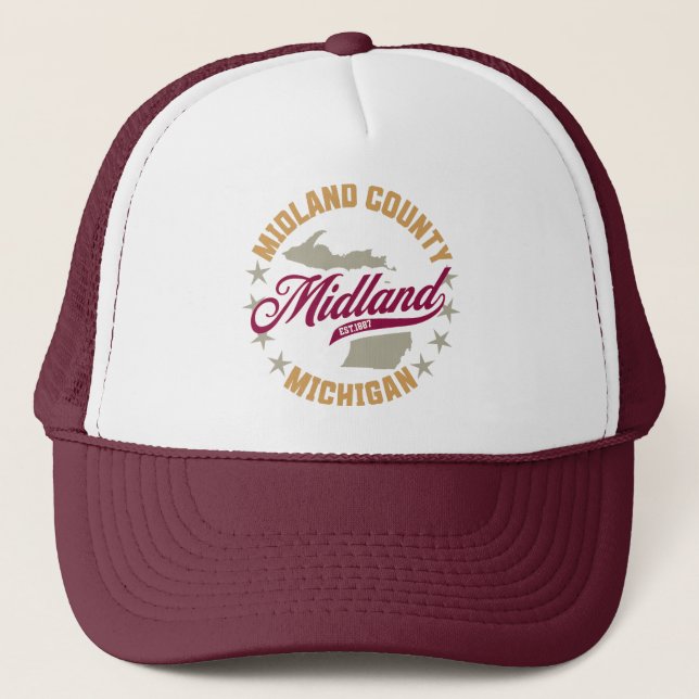 Midland,Michigan Trucker Hat (Front)