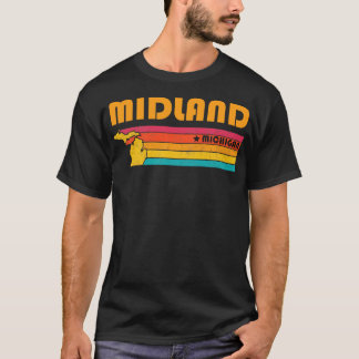 Midland Michigan Vintage Distressed Souvenir T-Shirt