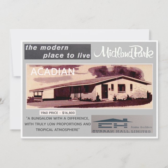 Midland Park House Model Collectable Card (Front)